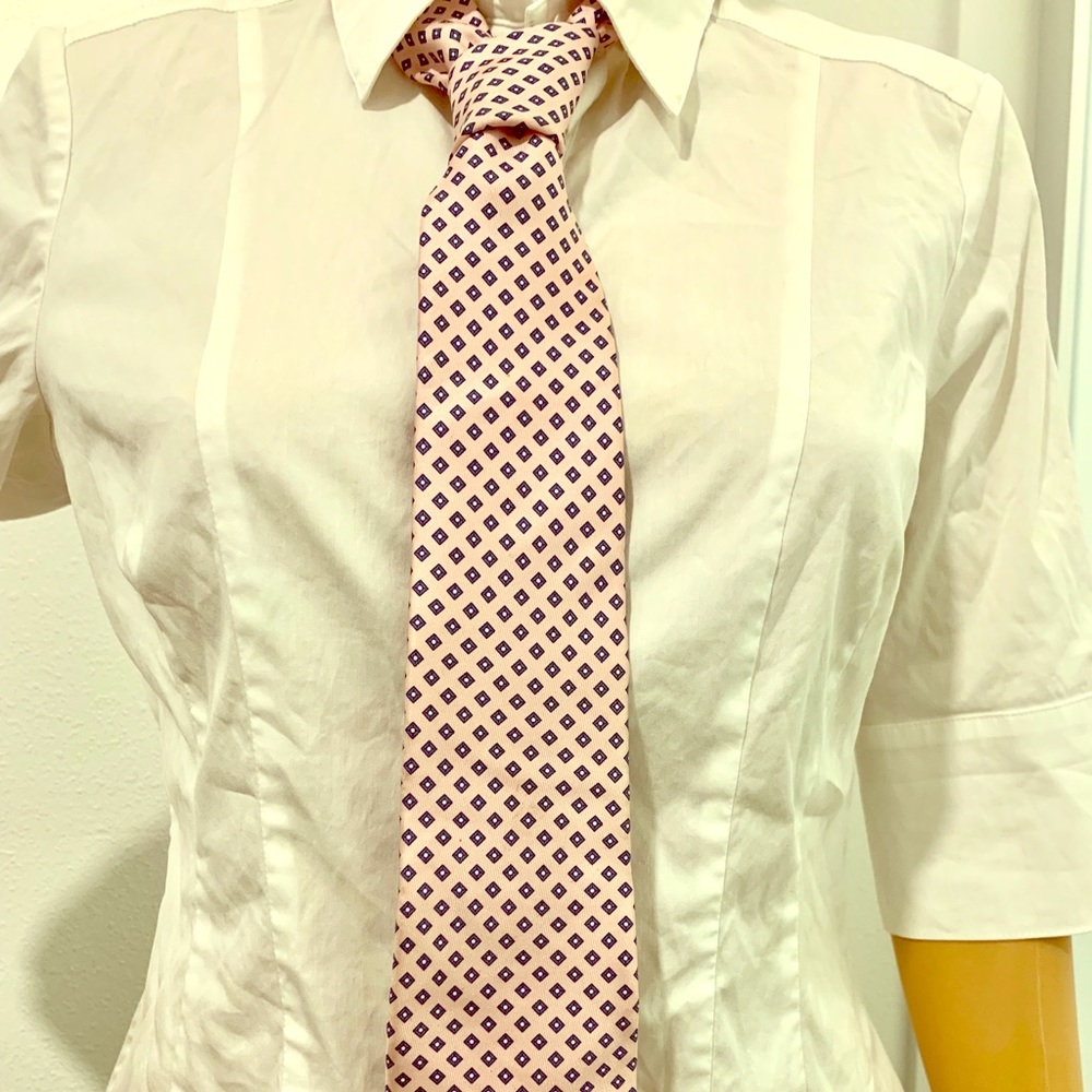 Yves Saint Laurent pink vintage tie